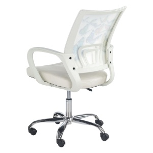 Scaun birou copii HM Ibis Butterfly, Ergonomic, Cadru Metal, Stofa Piele ecologica, Inaltime ajustabila, 100 Kg, Multicolor - Img 3