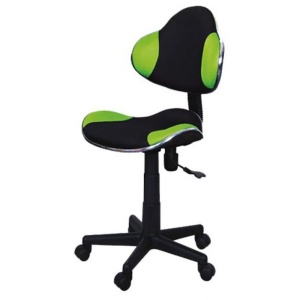Scaun birou copii SL G2, Ergonomic, Stofa, Inaltime reglabila, Cadru polipropilena, 60 kg, Verde Negru - Img 2
