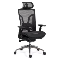 Scaun birou ergonomic multifunctional SYYT 9506, mesh, suport lombar reglabil, cotiere ajustabile,120 kg, negru - Img 2