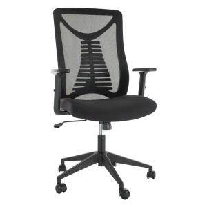Scaun birou ergonomic SL Q330R, mesh, respirabil, cotiere reglabile, mecanism inclinare, 110 kg, negru - Img 2