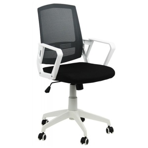 Scaun birou OFF 624, ergonomic, mesh, mecanism balans, reglabil inaltime, baza polipropilena, 90 kg, negru