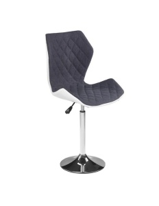 Scaun de birou HM Matrix 2, Ergonomic, Baza fixa, Cadru Cromat, Stofa Piele ecologica, Inaltime ajustabila, Rotativ, 100 Kg, Alb Gri