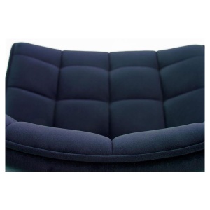 Scaun de living si bucatarie cu cadru metalic, HM K332, ergonomic, stofa velvet, 84x46x61 cm, 100 Kg, Albastru - Img 2