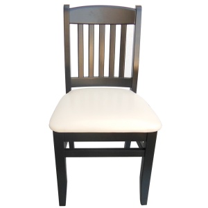 Scaun de living si bucatarie, lemn masiv fag, Bogdan, sezut tapitat cu piele ecologica, 120 kg, 88,5x46x42cm, Wenge - Img 2