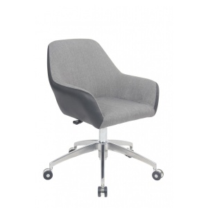 Scaun directorial GN63, piele ecologica stofa, rotativ, baza metalica, inaltime reglabila, 100 kg