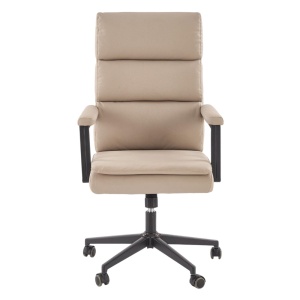 Scaun directorial HM Adriano 2, piele ecologica, inaltime reglabila, mecanism de balansare, 100 kg, bej - Img 2