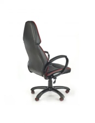 Scaun directorial HM Rubin, piele ecologica, baza metalica, roti cauciuc, 100 kg, negru - Img 3