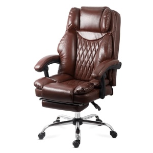 Scaun directorial OFF340, piele ecologica, mecanism balans, robust, rabatabil 180 grade, 150 kg - Img 2