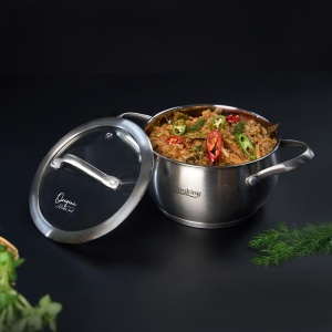 Semioala inox 1.8L Heinner 16x9 cm, capac sticla termorezistenta, compatibila inductie - Img 3