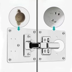 Set 2 placute reparatie balama, 90 x 90 mm - Img 2