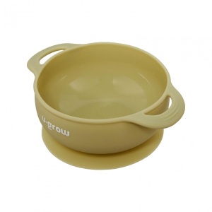 Set diversificare 5 piese silicon : baveta, bol, farfurie, lingurita si furculita, olive, U-Grow - Img 2