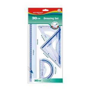 Set geometrie 4 piese, 30 cm