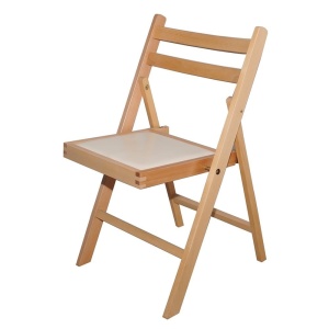 Set masa plianta Practic, bucatarie si living, Pal Melaminat, insertii lemn masiv, colturi rotunjite, 120x74x75 cm si 6 scaune pliante, tapitate, piele ecologica, fag - Img 3