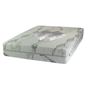 Set Saltea cu arcuri impachetate individual, Neptun Memory Pocket Comfort 140x200x30cm, 7 zone de confort, spuma poliuretanica HR, memory foam 4 cm, husa hipoalergenica, fermitate mediu-soft, 2 perne ortopedice memory SB 52x32 cm, husa lavabila la 40 C