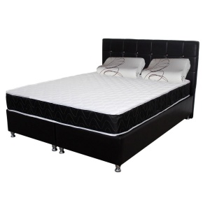 Set Saltea ortopedica, Praga 140x200x22 cm, cu plasa de arcuri tip Bonell, box spring system, fermitate medie, sistem de aerisire perimetral, Saltsib plus 2 perne ortopedice, memory, 52x32 cm, lavabile la 40 C - Img 2