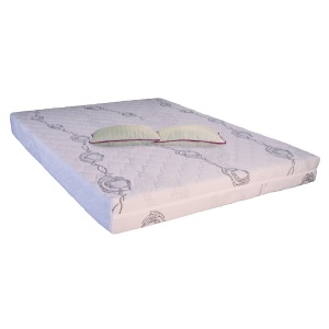 Set Saltea ortopedica, Saturn Memory Plus Comfort 160x200x20cm, cu spuma poliuretanica HR, memory foam 4 cm, husa detasabila tricot, hipoalergenica, fermitate mediu spre tare, Saltsib plus 2 perne matlasate microfibra 50x70cm, lavabile la 60 C