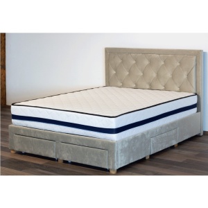 Set Saltea ortopedica Tulip Super Lux Comfort 140x200x30cm, fermitate tare, cu plasa de arcuri tip Bonell, sistem aerisire banda Spaceair, Saltsib plus 2 perne 50x70cm, husa hipoalergenica, lavabila la 95 C si pilota matlasata iarna antialergica 180x200cm - Img 3
