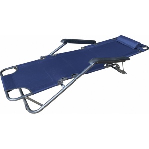Sezlong cu tetiera, 153 x 60 x 79 cm, bleumarin, Heinner - Img 2
