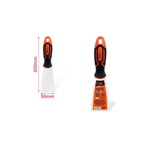 Spaclu din inox, 50 mm, maner PVC, antiderapant, Kmt Tools