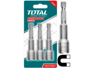 TOTAL - SET 3 CHEI TUBULARE 12MM -1/4" HEX - 65MM