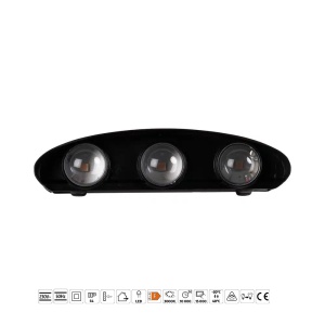 Aplica LED exterior Monty, 6W, lumina calda 3000K, negru, corp iluminat perete - Img 5