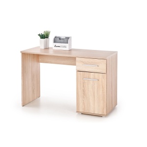 Birou HM Lima B1, cu usa si sertar, PAL melaminat, 120x55x75 cm, stejar sonoma - Img 2
