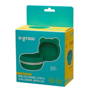 Bol 2 in 1 cu capac pentru diversificare ,U-Grow, 220 ml - Img 3