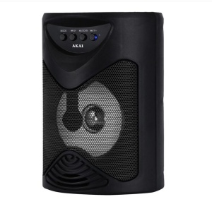 Boxa portabila Akai ABTS-704, Bluetooth 4.2, radio FM, 1x port USB pentru mp3 player, 1x slot card TF, lumini LED, baterie reincarcabila, 1x slot pentru microfon, timp de incarcare 2 ore, timp de folosire 1.5 ore la volum maxim - Img 2