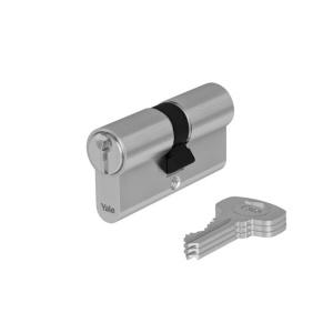 Butuc usa 30 x 30 mm, cilindru de siguranta, nichel satinat, Yale