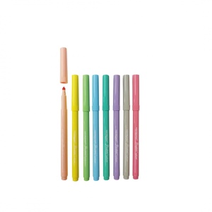 Carioci colorate, 8 culori pastelate, lavabile