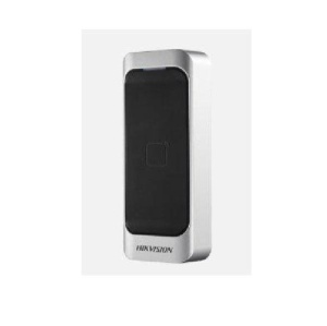 Cititor de card Hikvision DS-K1107AE, citeste carduri cu frecventa de 125 KHz, distanta citire: <= 50 mm, RS-485, Wiegand (W26/W34) protocol si protocol OSDP, , indicator de stare si alimentare, buzzer incorporat, tamper, alimentare 12VDC, IP65,