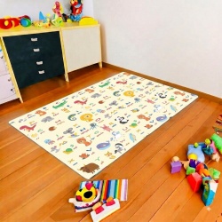 Covor de joaca pentru copii U-Grow, din spuma, pliabil, 2 fete, impermeabil, izolant, 180 x 120 x 1 cm, design educativ - Img 3