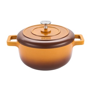 Cratita aluminiu turnat, 2.4L, 20x10 cm, cu capac, Cooking by Heinner - compatibila inductie, interior ceramic antiaderent - Img 1