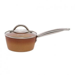 Cratita din aluminiu cu capac din sticla termorezistenta de 1.2 L 16 cm - Img 2