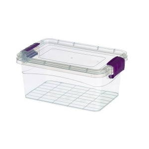 Cutie depozitare transparenta cu maner 10L