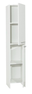 Dulap baie tip coloana GN0171, Pal Melaminat, 2 usi, 4 rafturi, stativ, 35x31.6x170 cm - Img 3
