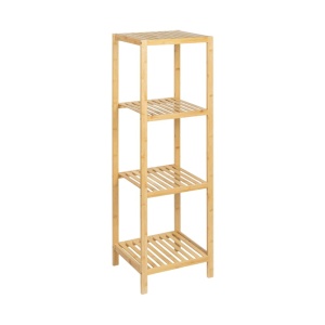 Etajera depozitare KL272, cu 4 rafturi, lemn, multifunctional, natur