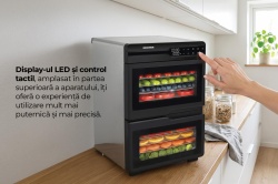 FOOD DEHYDRATOR HEINNER DUALDRY PRO HFD-KDDB1200BKSS, 1000-1200W, LED DISPLAY, DUAL STORAGE WITH AIRFLOW SYSTEM (FAN INSIDE EACH COMPARTMENT), 12 STAINLESS STEEL TRAYS, 2 FRUIT ROLL TRAYS, 2 MESH SHEETS, TEMPERATURE: 35-80 ℃, TIMER: 30 MIN - 48H, - Img 9