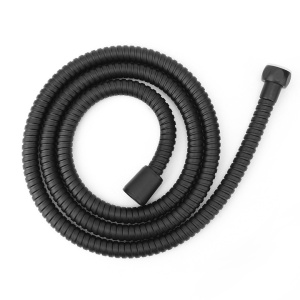 Furtun de dus, flexibil, 1.5 m, racord conic, Negru - Img 1