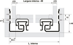 Glisiera Synchro Hafele 450 mm, extractie totala cu tip-on si reglaj 3D - Img 3