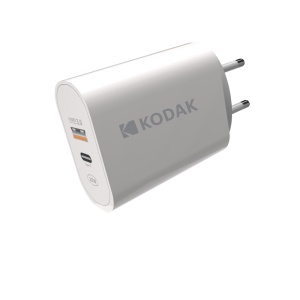 Incarcator priza Kodak 2 porturi, USB si USB Tip-C - Incarcare rapida