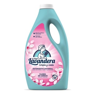 Lavandera, Detergent de rufe lichid, 2.5 L, 50 spalari, Flori de cires