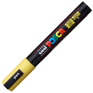 Marker Posca PC-5M varf rotund, 1.8 - 2.5 mm, Galben - Img 1