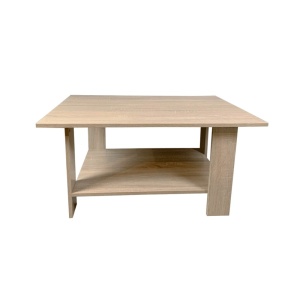 Masa cafea Turing, PAL Melaminat, cu raft depozitare, 87x60x43cm, stejar - Img 2