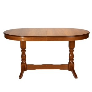 Masa extensibila Euro 2 lemn masiv, culoare cires , blat MDF furniruit, 12 persoane, 155 192.5 230x97x76 cm - Img 2
