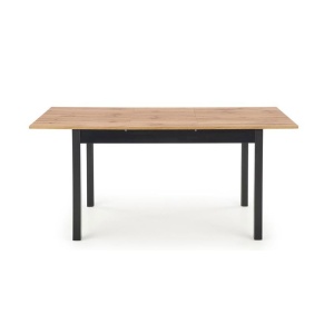 Masa living extensibila HM Greg, PAL Laminat, 124-168x74x75 cm, 6 persoane, stejar wotan negru - Img 2