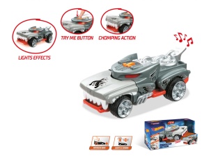 MASINA CU LUMINI SI SUNETE, MONSTER ACTION-HOTWEILER, HOT WHEELS - Img 2