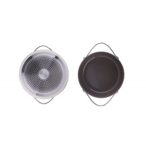 Oala cu capac, diametru 20 cm, 2.7 litri, 5 straturi, invelis antiaderent, manere nituite, ZLN-0866, Zilan - Img 3