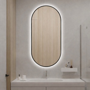 Oglinda baie, iluminare LED, senzor touch, functie dezaburire, 3 tipuri lumina, 50 x 100 cm