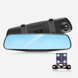 Oglinda retrovizoare, camera dubla, Full HD, camera marsalier, microfon - Img 1